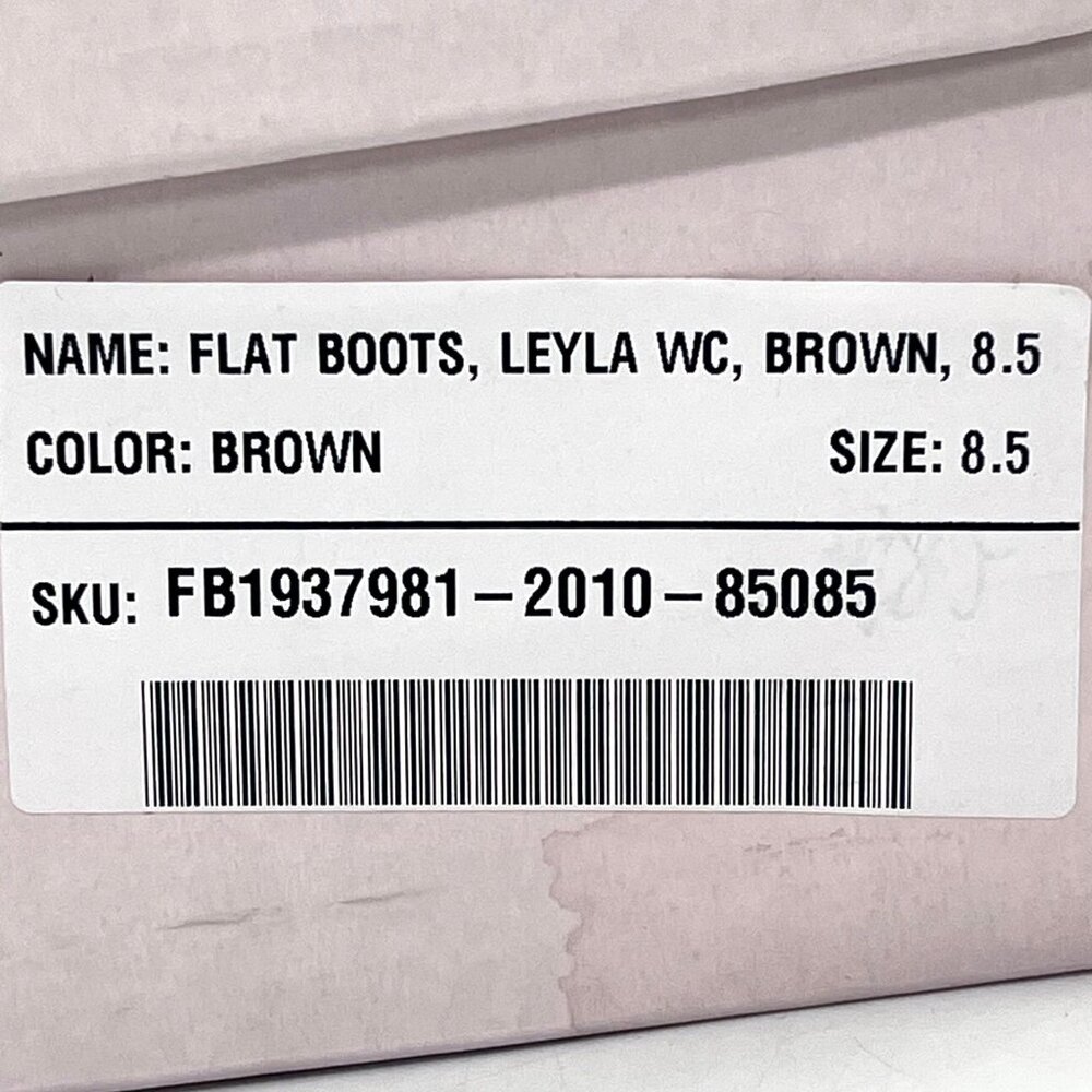 Justfab Leyla WC Tall Moto Boots Womens Size 8.5 Brown Faux Leather New With Box - Picture 10 of 14